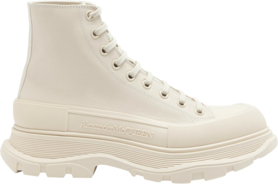 Alexander Mcqueen Off White Tread Slick Sneaker Boots