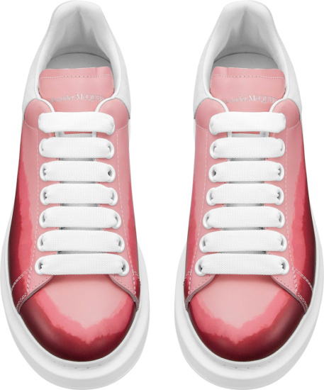 Alexander Mcqueen Pink And Red Dyed Larry Sneakers