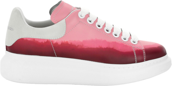 Alexander Mcqueen Pink Red Dip Dyed Oversized Sneakers