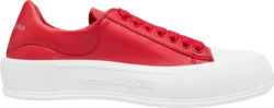 Alexander Mcqueen Red Low Deck Plimsoll Sneakers