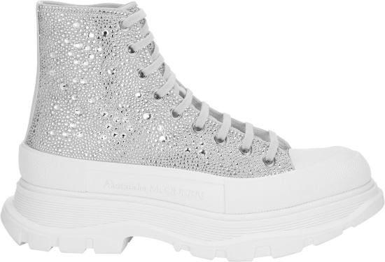 Alexander McQUEEN Crystal 'Tread Slick' Sneakers Boots | INC STYLE