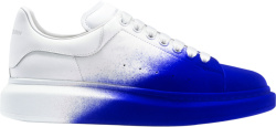 Alexander Mcqueen White And Blue Spray Paint Oversized Sneakers
