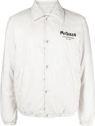 Alexander Mcqueen White Padded Shirt Jacket