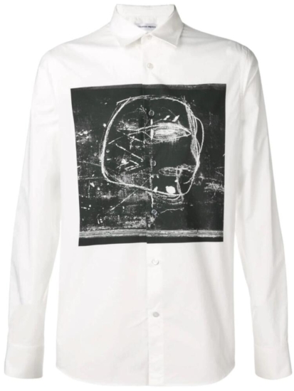 Alexander McQUEEN White Chalkboard Print Shirt | INC STYLE