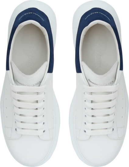 Alexander Mcuqeen Blue Suede White Leather Sneakers
