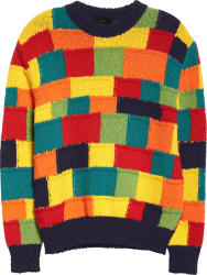 Aluani Multicolor Square Patchwork Sweater