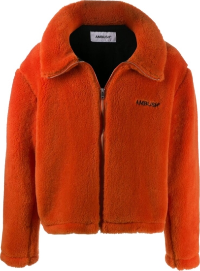 Ambush Orange Fleece Bomber Jacket
