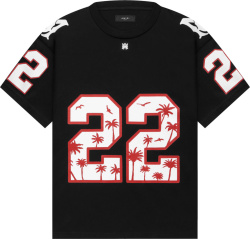 Amiri Black 22 Logo Football Jersey T Shirt