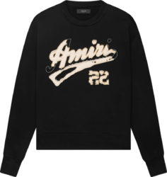 Amiri Black Amiri 22 Logo Sweatshirt