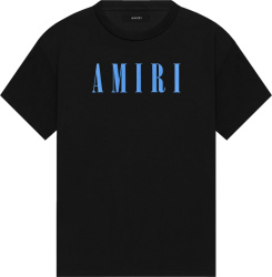 Amiri Black And Blue Core Logo T Shirt