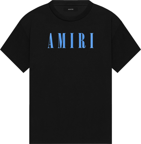 Amiri Black And Blue Core Logo T Shirt