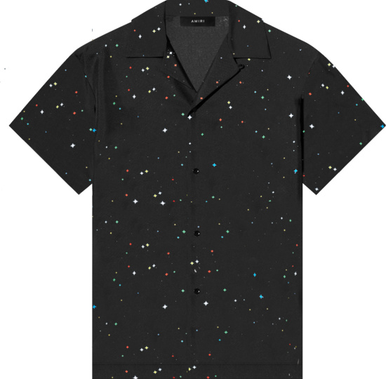 Amiri Black And Multicolor Stardust Shirt