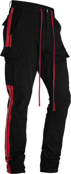 Amiri Black And Red Cargo Pants