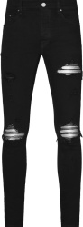 Black & Silver 'MX1' Jeans