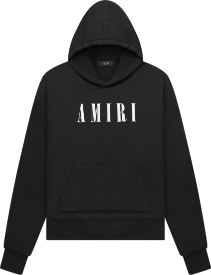 Amiri Black And White Core Logo Print Hoodie