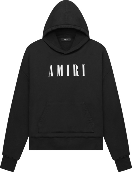 Amiri Black And White Core Logo Print Hoodie