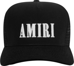 Amiri Black And White Core Logo Trucker Hat