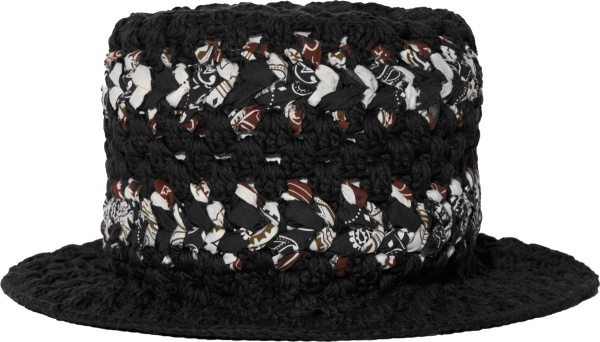 Amiri Black Bandana Crocheted Bucket Hat