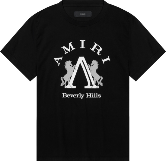 Amiri Black Beverly Hills T Shirt