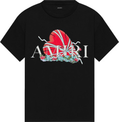 Amiri Black Broken Hearts Core Logo T Shirt