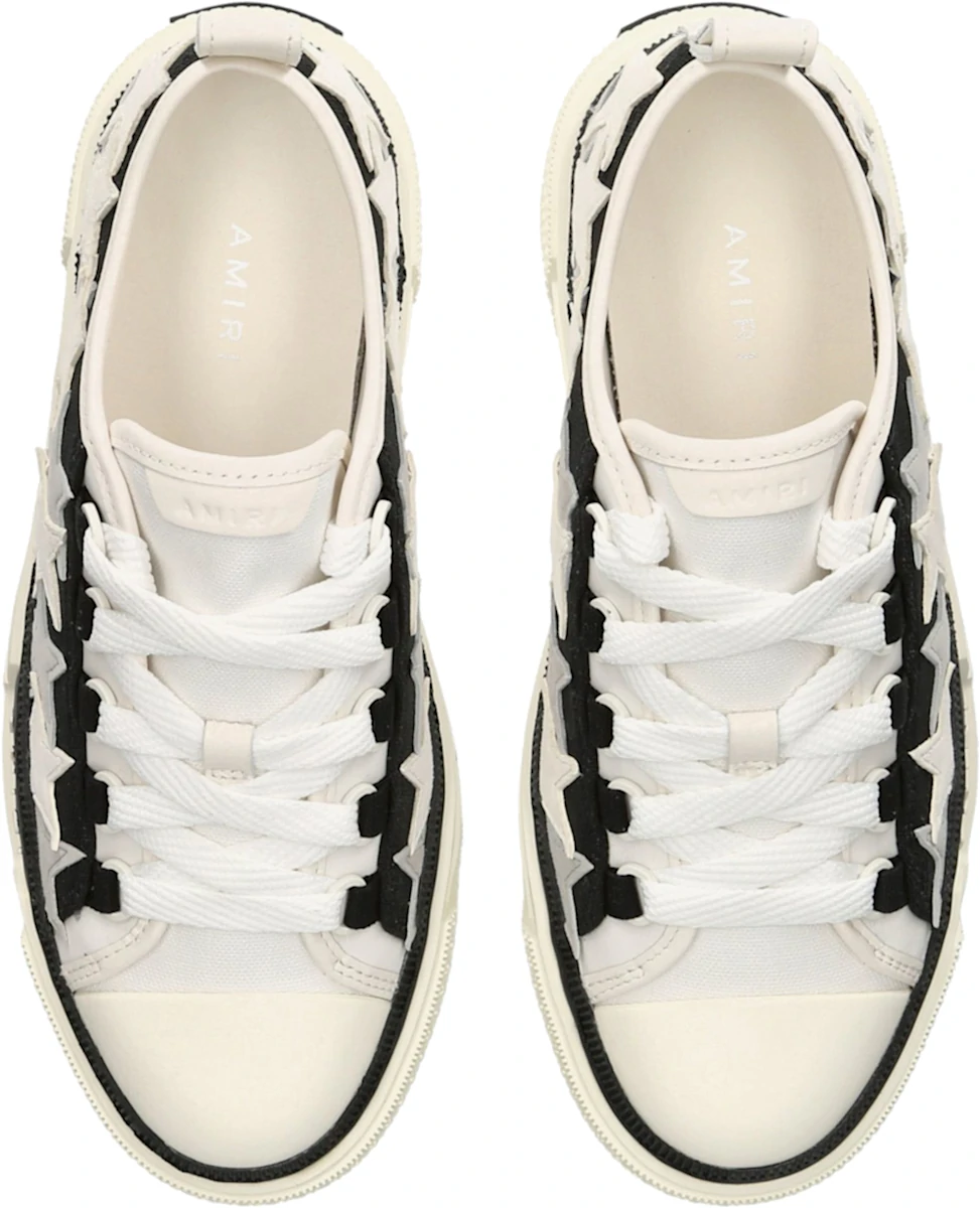 Amiri Black Canvas White Star Patch Low Sneakers