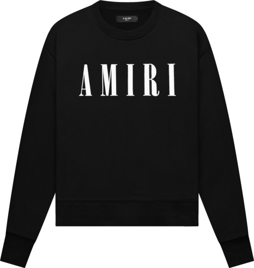 Amiri Black Core Logo Crewneck Sweatshirt