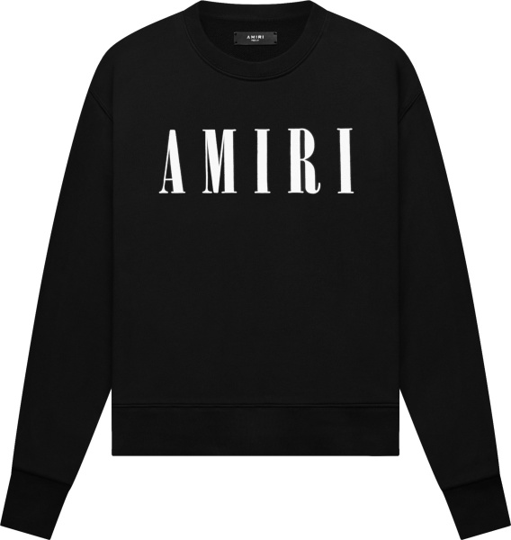 Amiri Black Core Logo Crewneck Sweatshirt