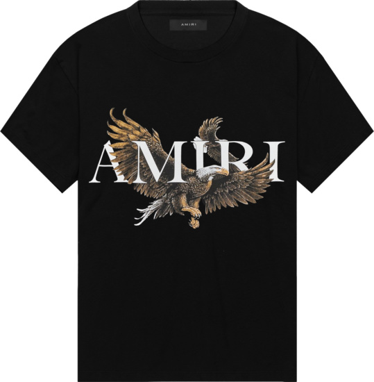 Amiri Black Bald Eagle-Logo T-Shirt | INC STYLE