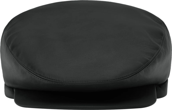 Amiri Black Faux Leather Flat Cap