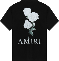 Amiri Black Flowers T Shrit