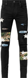 Amiri Black Hawaiian Star Jeans