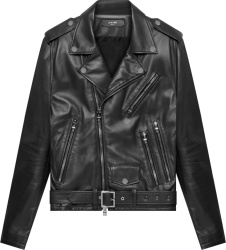 Amiri Black Leather Biker Jacket
