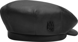 Amiri Black Leather Driver Hat