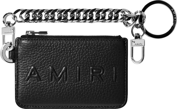 Amiri Black Logo Chain Wallet