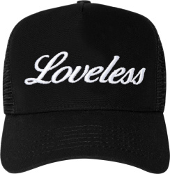 Amiri Black Loveless Trucker Hat