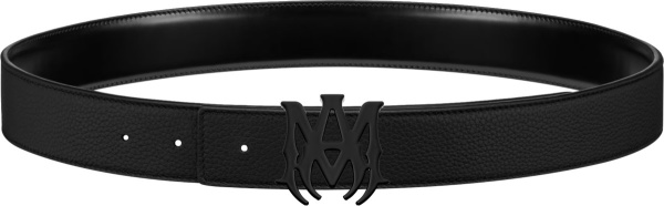 Amiri Black Ma Logo Buckle Belt