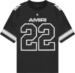Amiri Black Mesh 22 Football Jersey Front