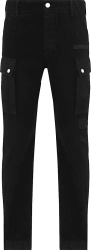 Black Military-Patch Cargo Pants