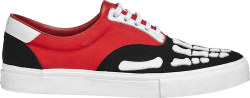 Amiri Black Red Skel Toe Low Top Sneakers