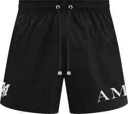 Black Side Logo Swim Shorts