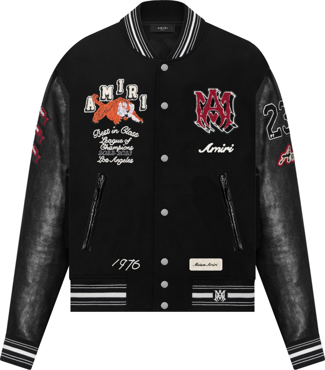 Amiri Black Tiger Varsity Jacket | INC STYLE