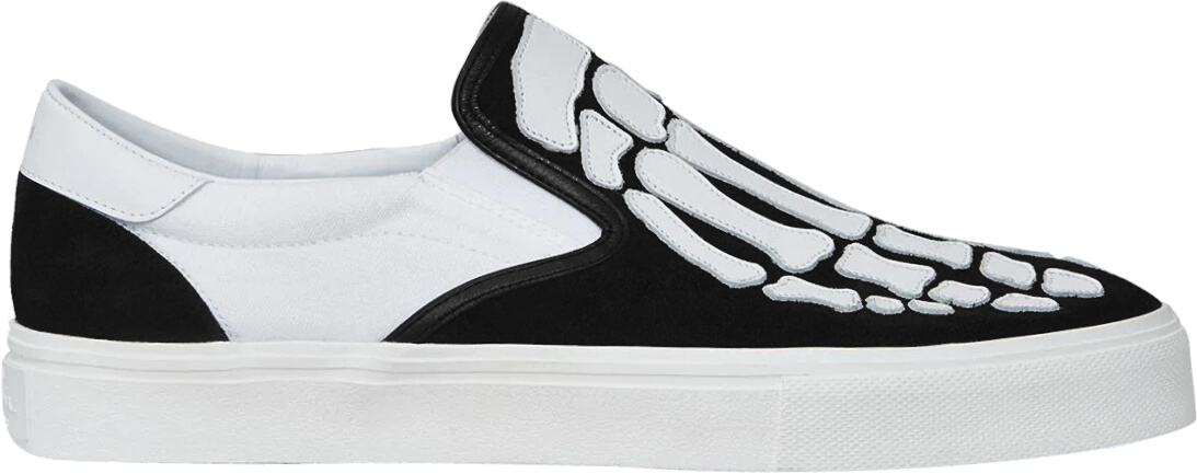 Amiri Black & White 'Skel-Toe' Slip-On Sneakers | Incorporated Style