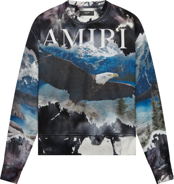 Amiri Bleached Eagle Print Sweatshirt