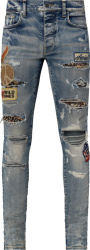 Clay Indigo Biker-Patch Jeans
