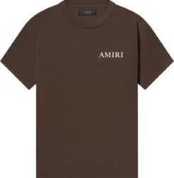 Amiri Brown Puff Logo T Shirt