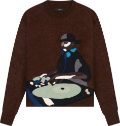 Brown DJ Turn Table Sweater
