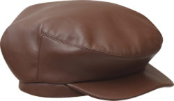 Amiri Brown Vegan Leather Flat Drivers Hat