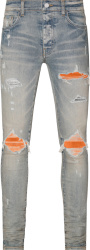 Clay Indigo & Orange Suede 'MX1' Jeans