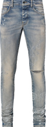 Clay Indigo Bandana Print 'Slit' Jeans