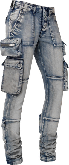 Amiri Clay Indigo Tactical Cargo Jeans